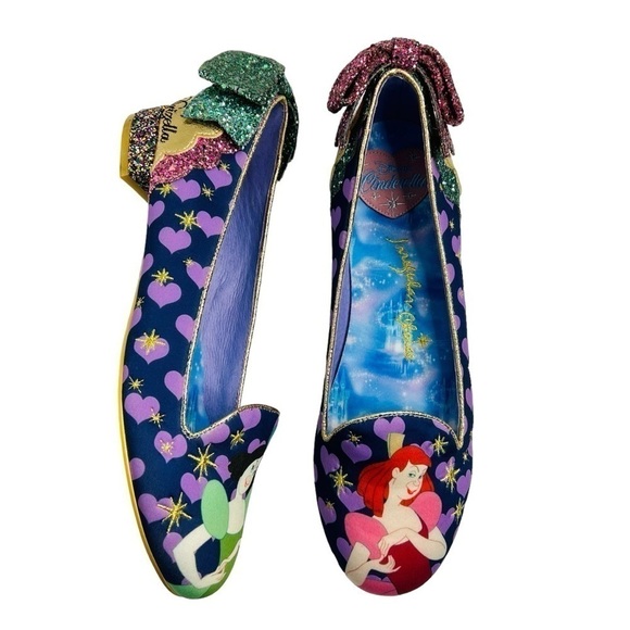Irregular Choice x Disney Cinderella Ugly Sisters Flats Navy Purple Size 41 NEW - Picture 2 of 16